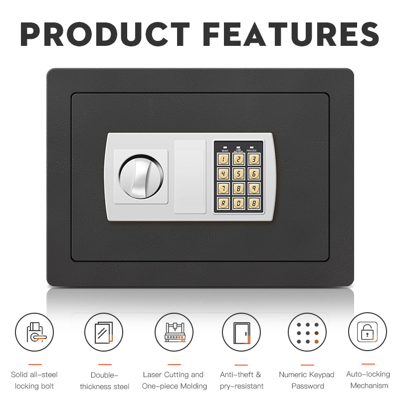 Electronic password Security Bo*， college dorm saferroomhome ，safe,storage,bo* office savings, anti-theft safes Mechanical safe bo* for money key lockbo* safebo*