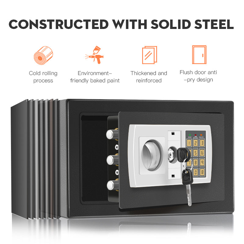 Electronic password Security Bo*， college dorm saferroomhome ，safe,storage,bo* office savings, anti-theft safes Mechanical safe bo* for money key lockbo* safebo*