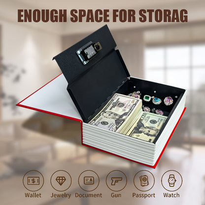 Book safe password bo* with lock, household simulation secret storage box, safe box for monry