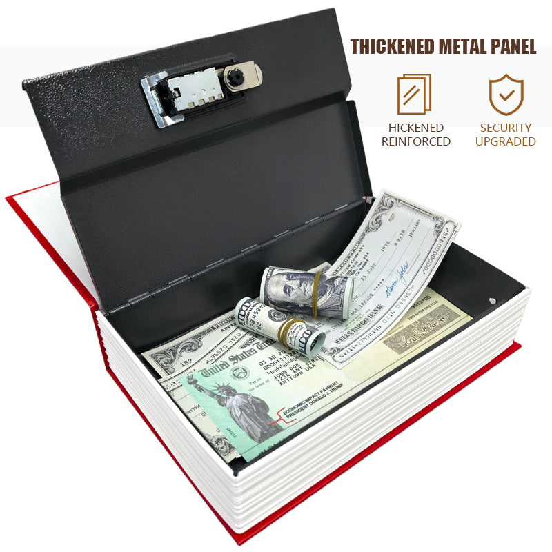 Book safe password bo* with lock, household simulation secret storage box, safe box for monry